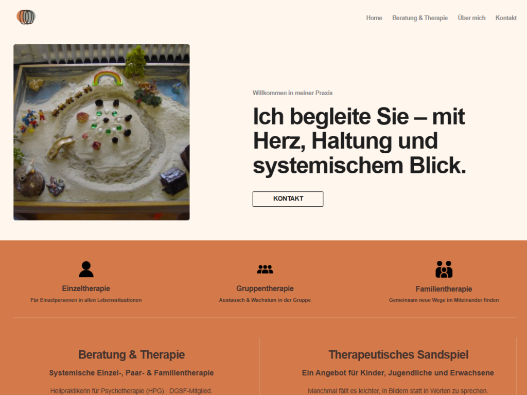 Screenshot der Website E. Spellenberg
