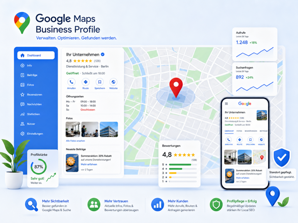 Screenshot: Google Business Profil Verwaltung